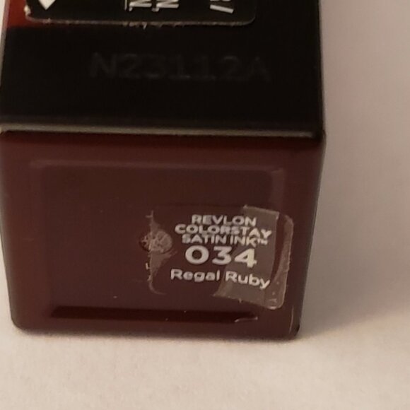 Revlon Regal Ruby Colorstay Satin Ink Color Stay 034 Regal Ruby Red Lipstick - Picture 2 of 7